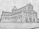 Duomo of Pisa at pencil