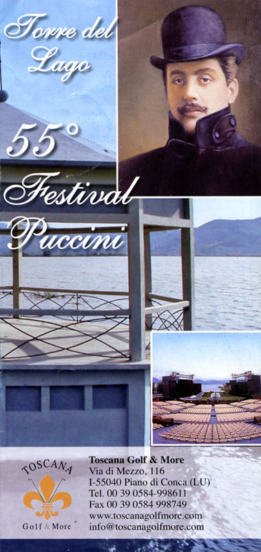 Depliant Toscana Golf & More 55° Festival Puccini