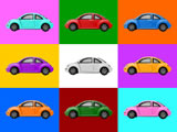 New Beetle Pop Art Car