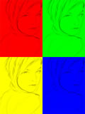 Blond with Warhol style