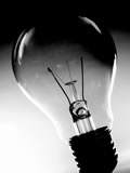 Bulb in black and white