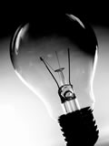 Lampadina in bianco e nero